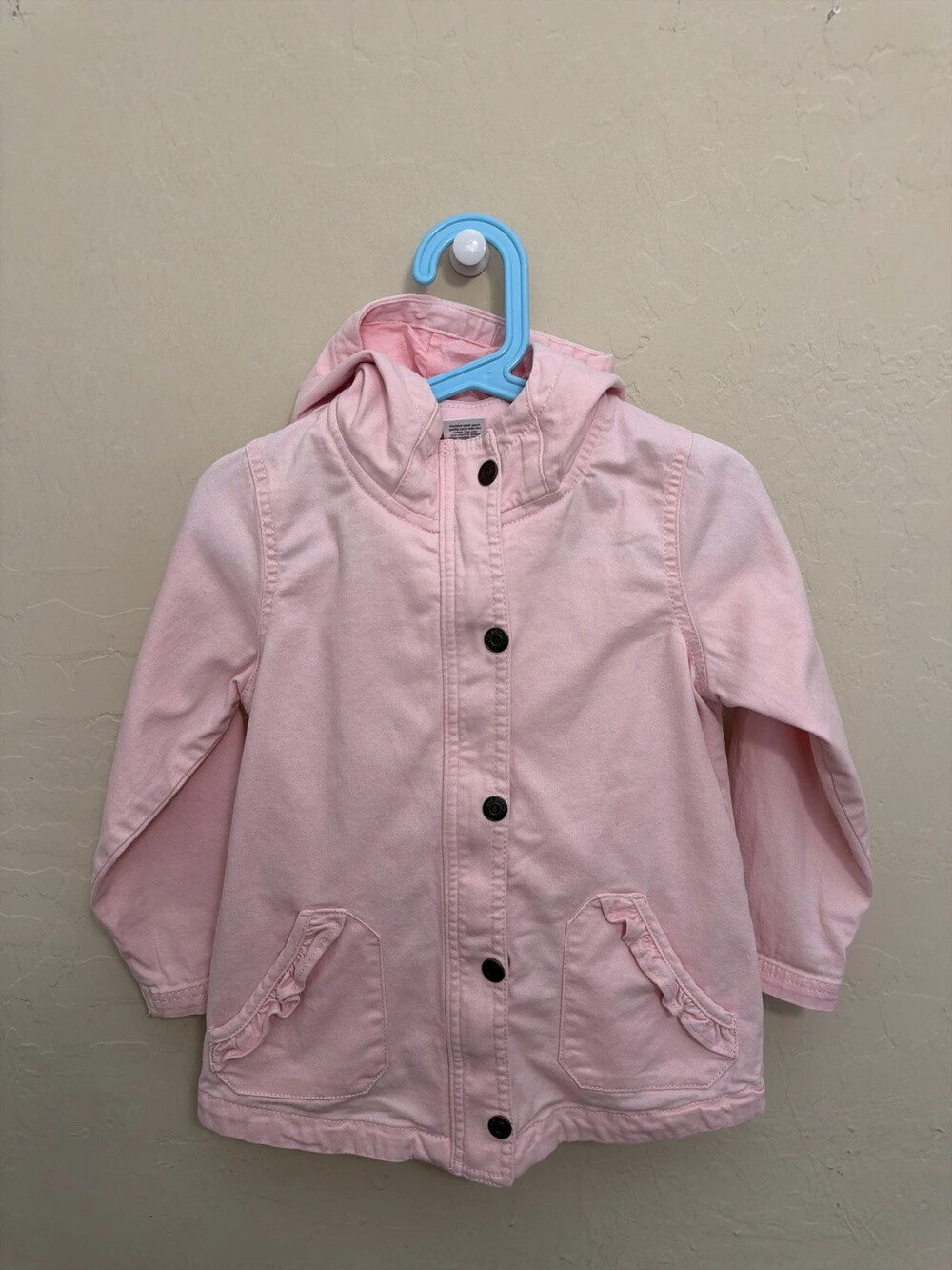 Okie Dokie cotton pink hoody jacket, Kids Sz 4T